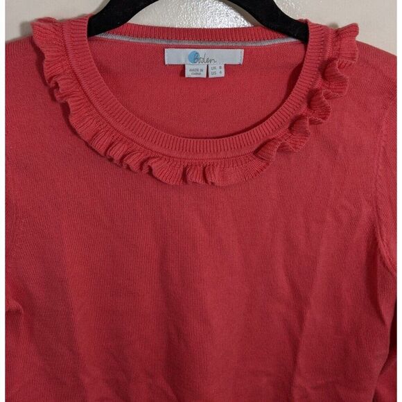 Boden Sweater Bernadette Wool Blend Ruffle Knit Pullover Lightweight US Size 4 - Picture 5 of 8